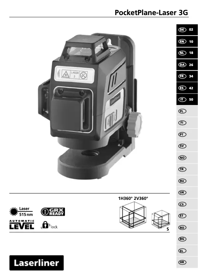 Página 1 del manual Manual de usuario Laserliner PocketPlane-Laser 3G
