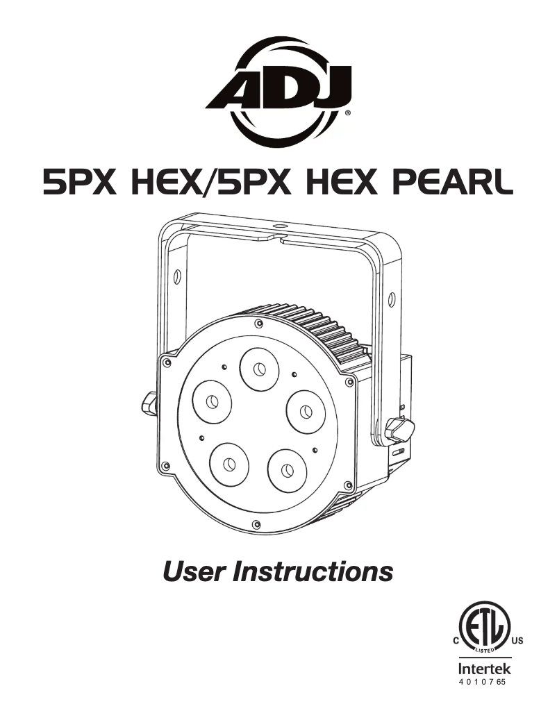 Imagen de la primera página del manual del dispositivo 5PX HEX