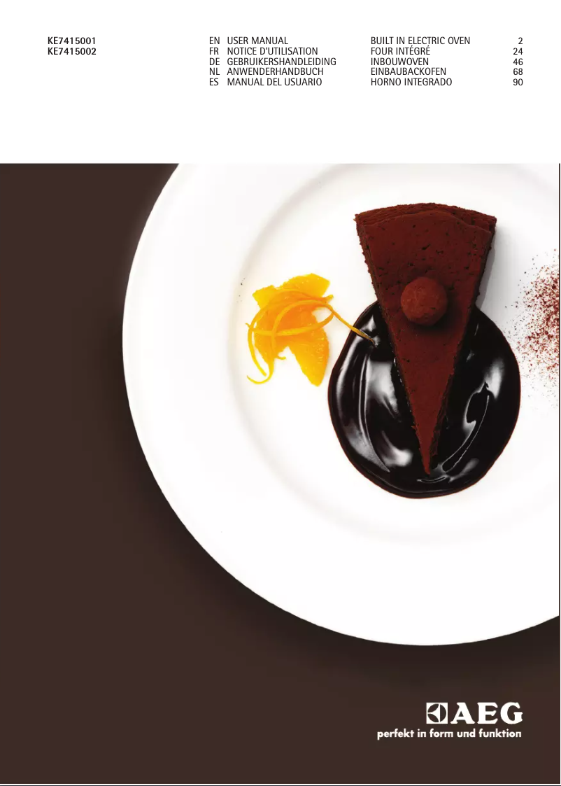 Imagen de la primera página del manual del dispositivo KE7415001M