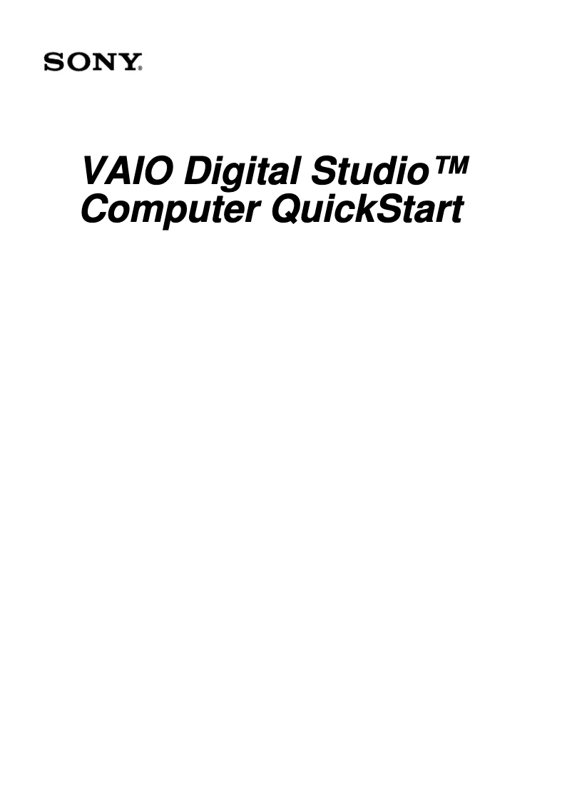 Página nº 1 - Guía de instalación Sony Vaio PCV-RX670