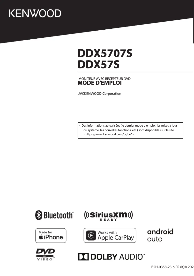 Página 1 del manual Manual de usuario Kenwood DDX57S