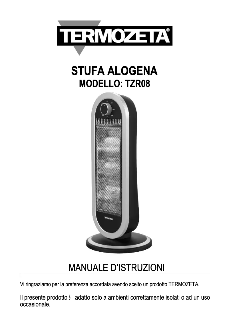 Imagen de la primera página del manual del dispositivo TZR08