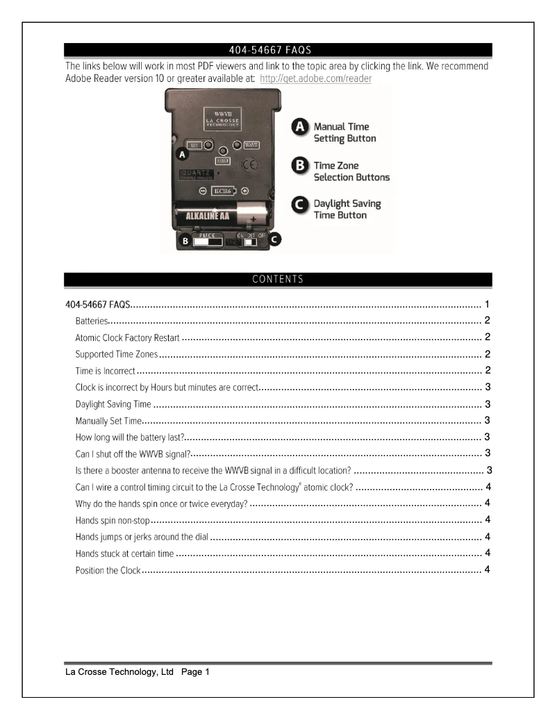 Imagen de la primera página del manual del dispositivo 404-54667
