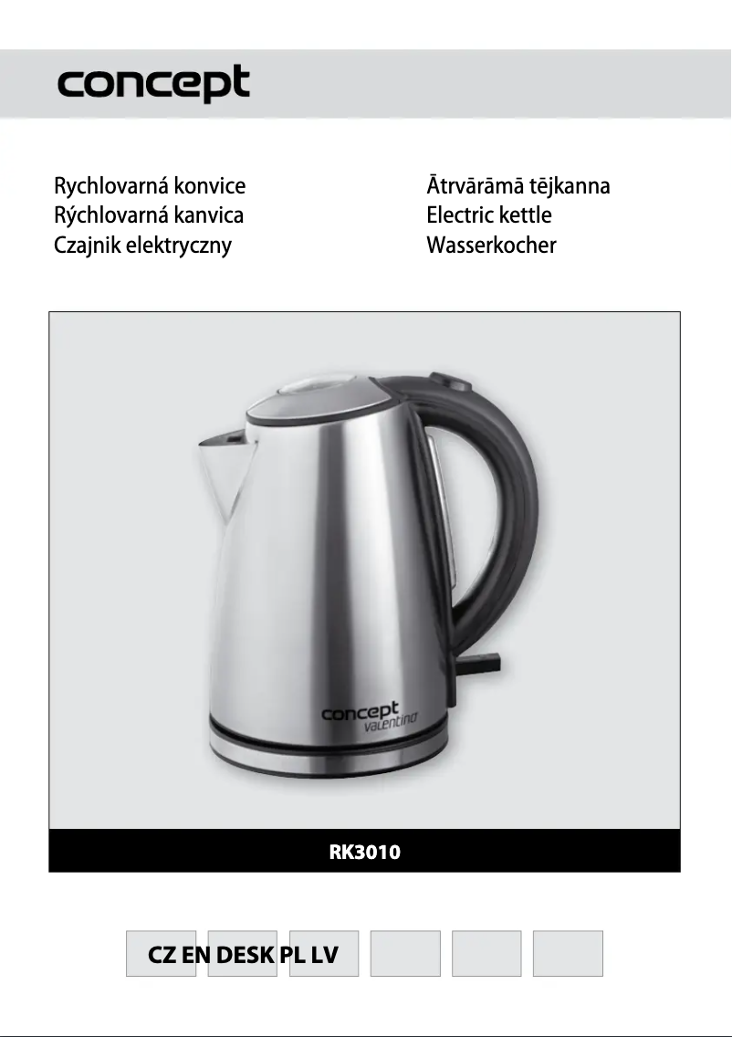 Imagen de la primera página del manual del dispositivo RK-3010iv