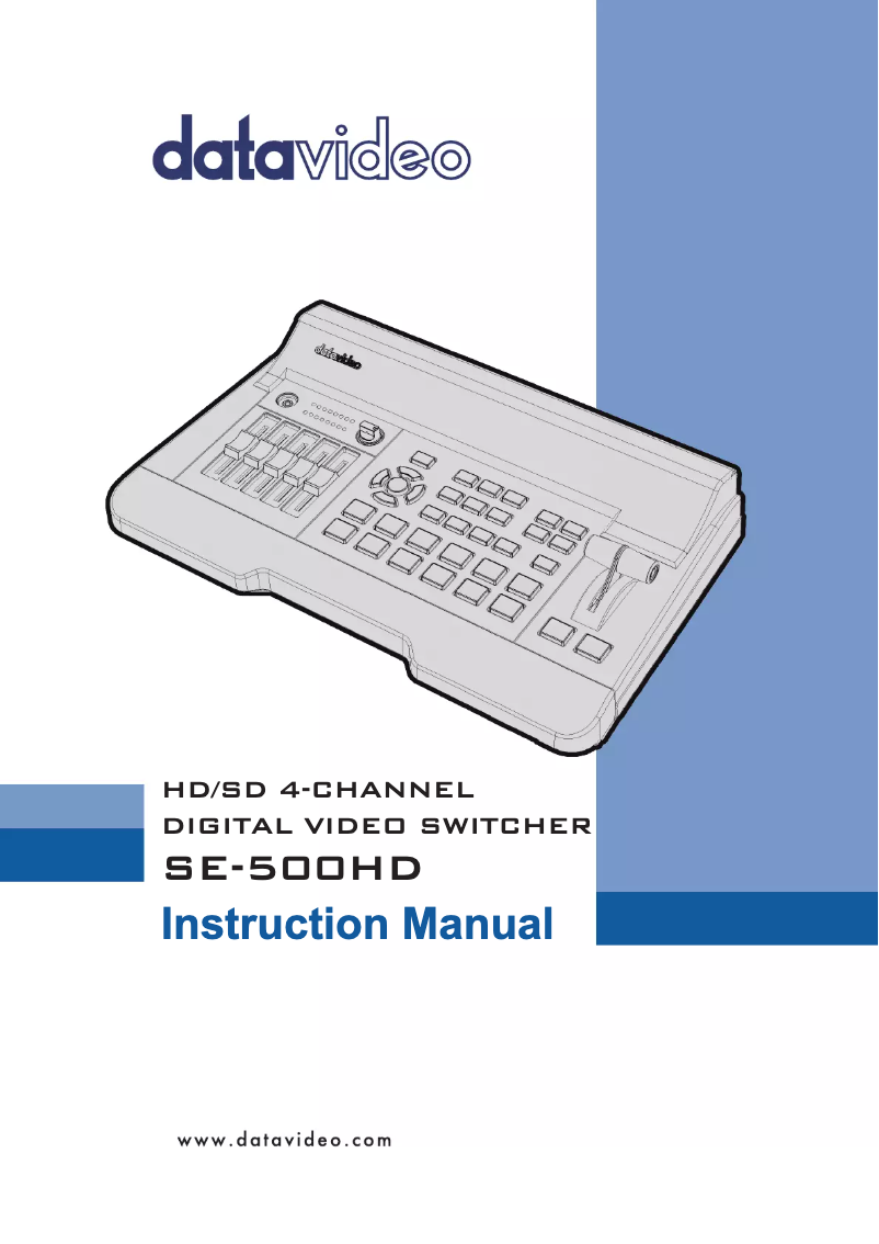 Página 1 del manual Manual de usuario DataVideo SE-500HD