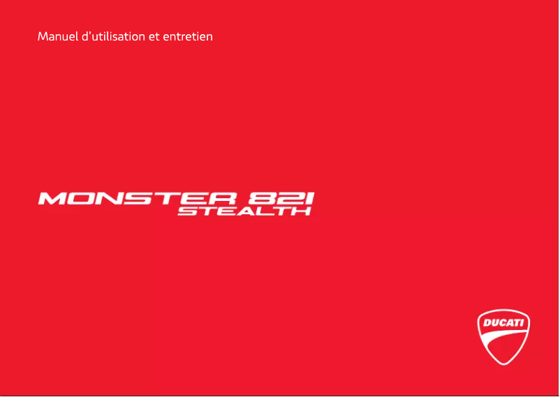 Página 1 del manual Manual de usuario Ducati Monster 821 stealth (2020)