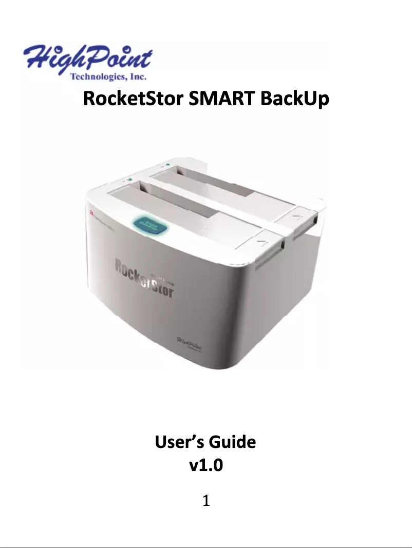 Página nº 1 - Manual de usuario Highpoint RocketStor 5122B