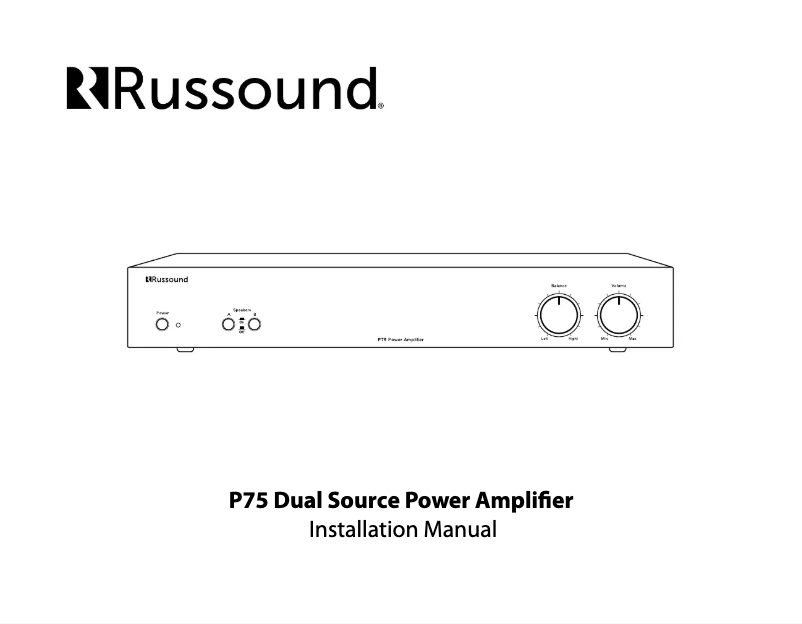 Página 1 del manual Manual de usuario Russound P75