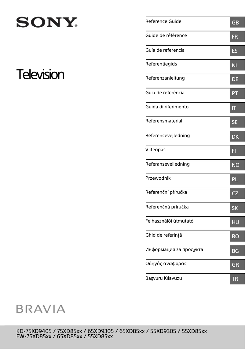 Imagen de la primera página del manual del dispositivo KD65XD8577