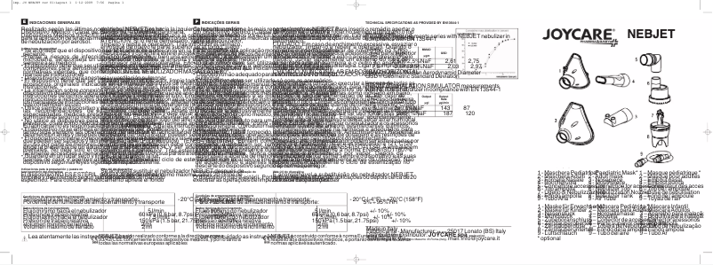 Imagen de la primera página del manual del dispositivo JC-118G
