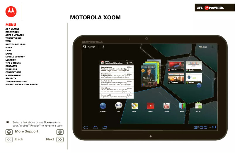 Página 1 del manual Manual de usuario Motorola Xoom MZ601