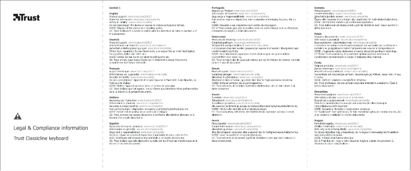 Página nº 1 - Manual de usuario Trust ClassicLine 20634