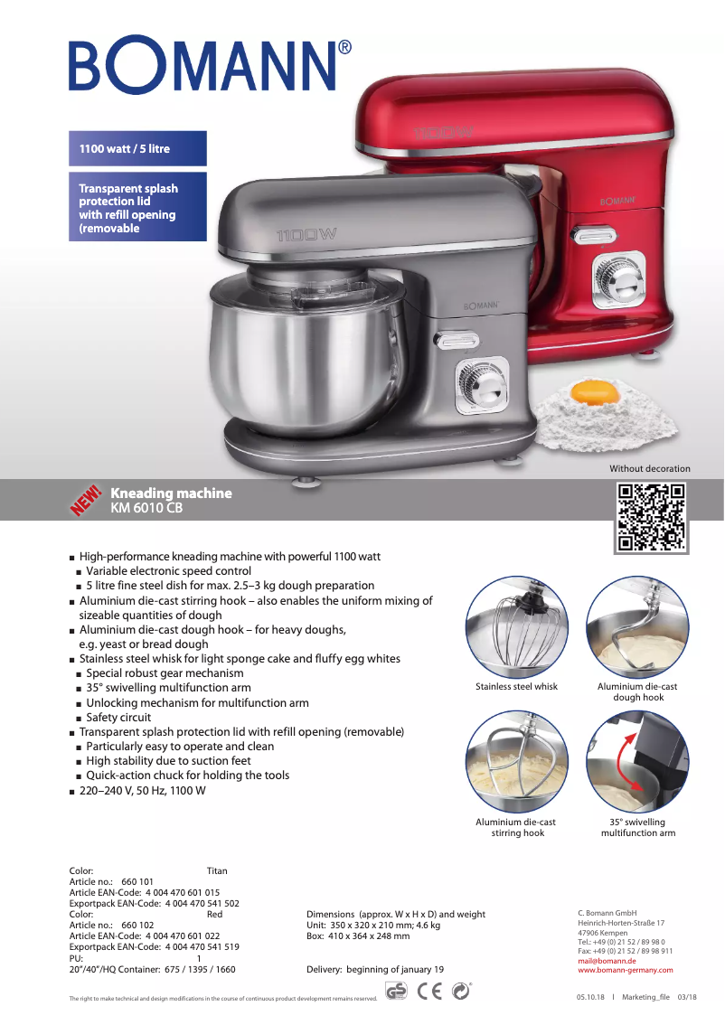 Imagen de la primera página del manual del dispositivo KM 6010 CB