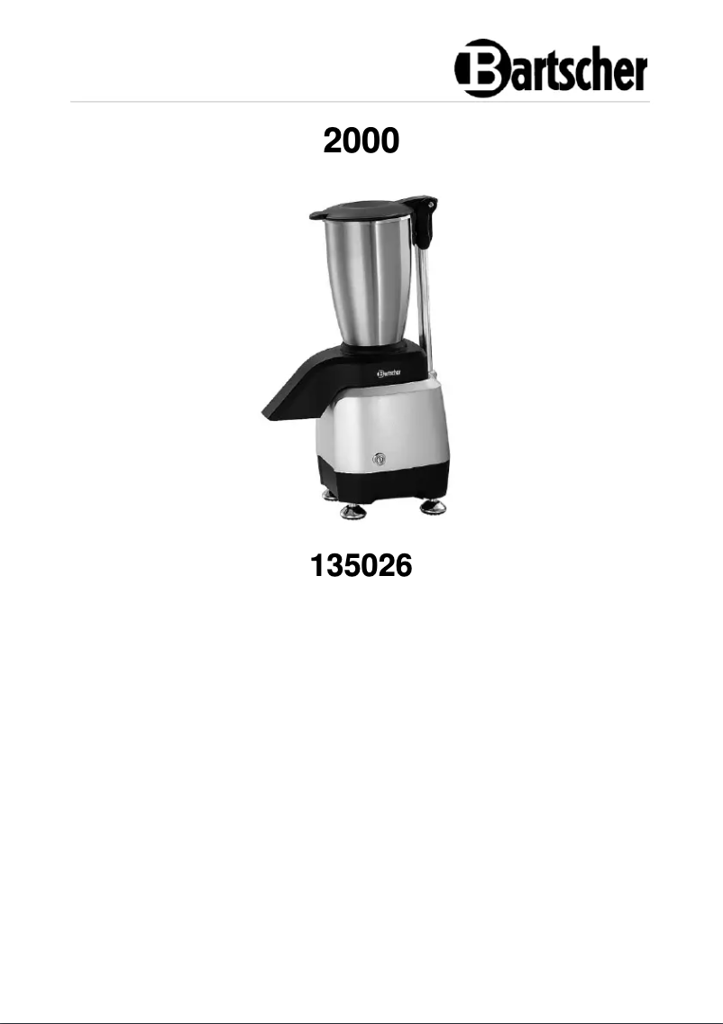 Página nº 1 - Manual de usuario Bartscher 135026