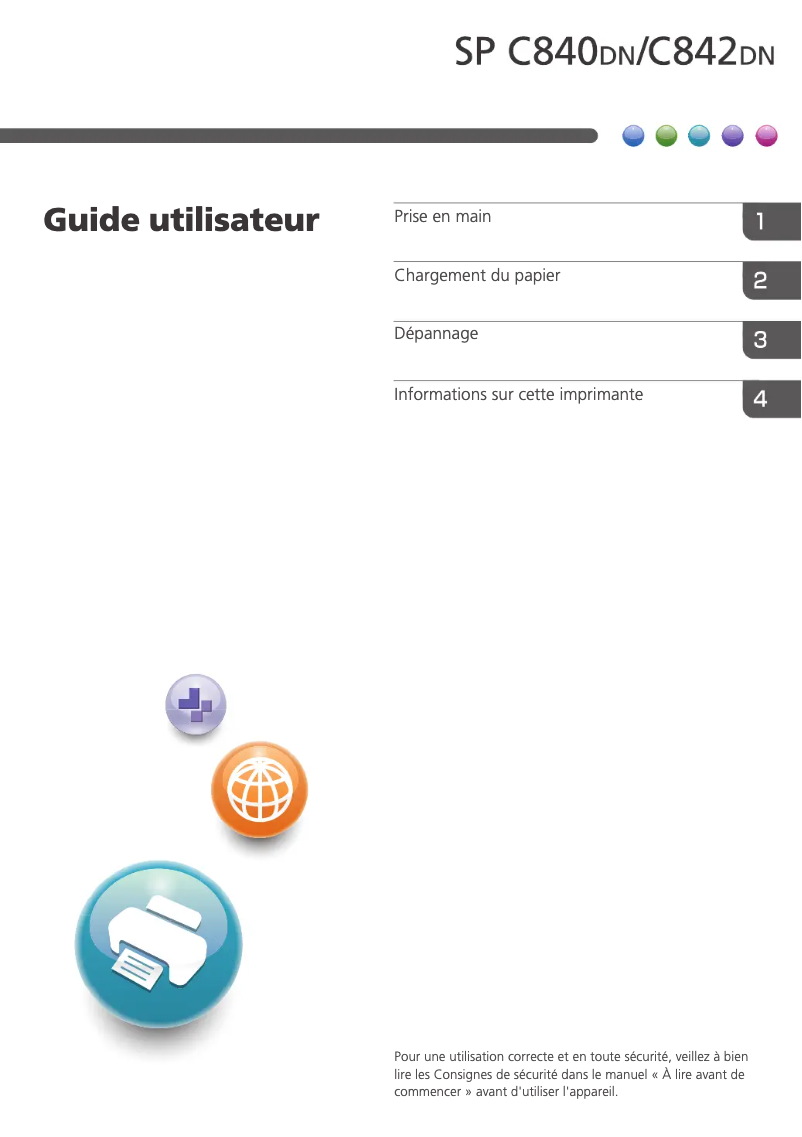 Página 1 del manual Manual de usuario Ricoh SP C840DN