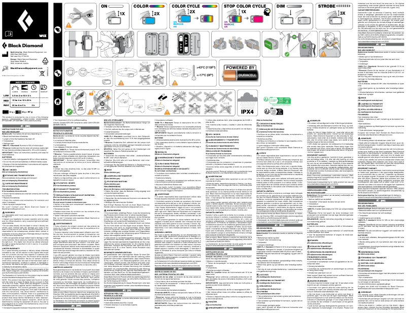 Página 1 del manual Manual de usuario Black Diamond Wiz