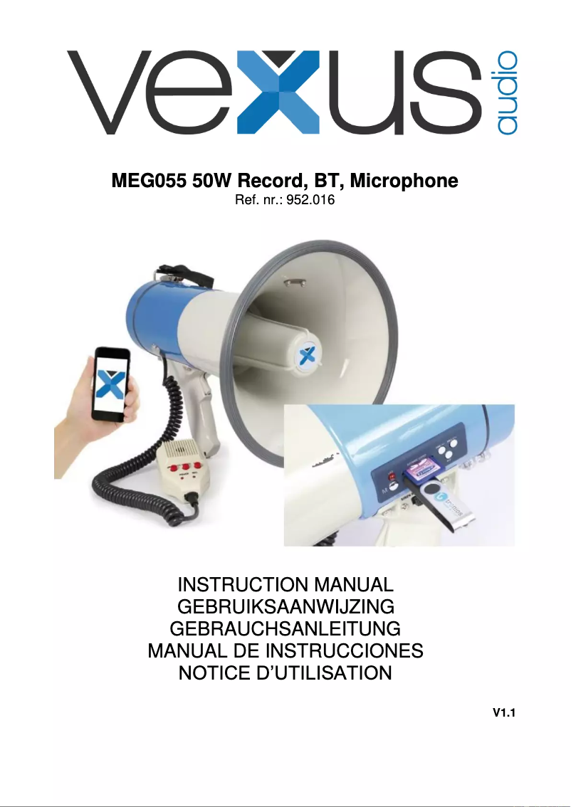 Página 1 del manual Manual de usuario Vexus MEG055