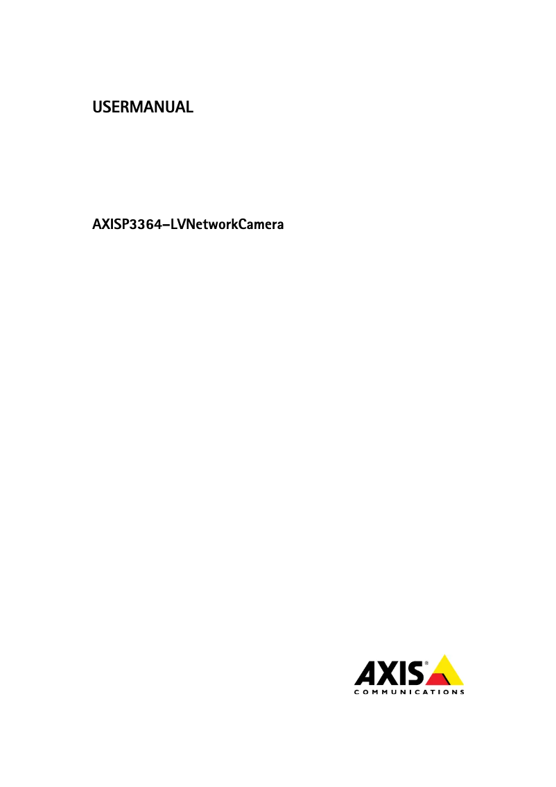 Imagen de la primera página del manual del dispositivo P3364-LV