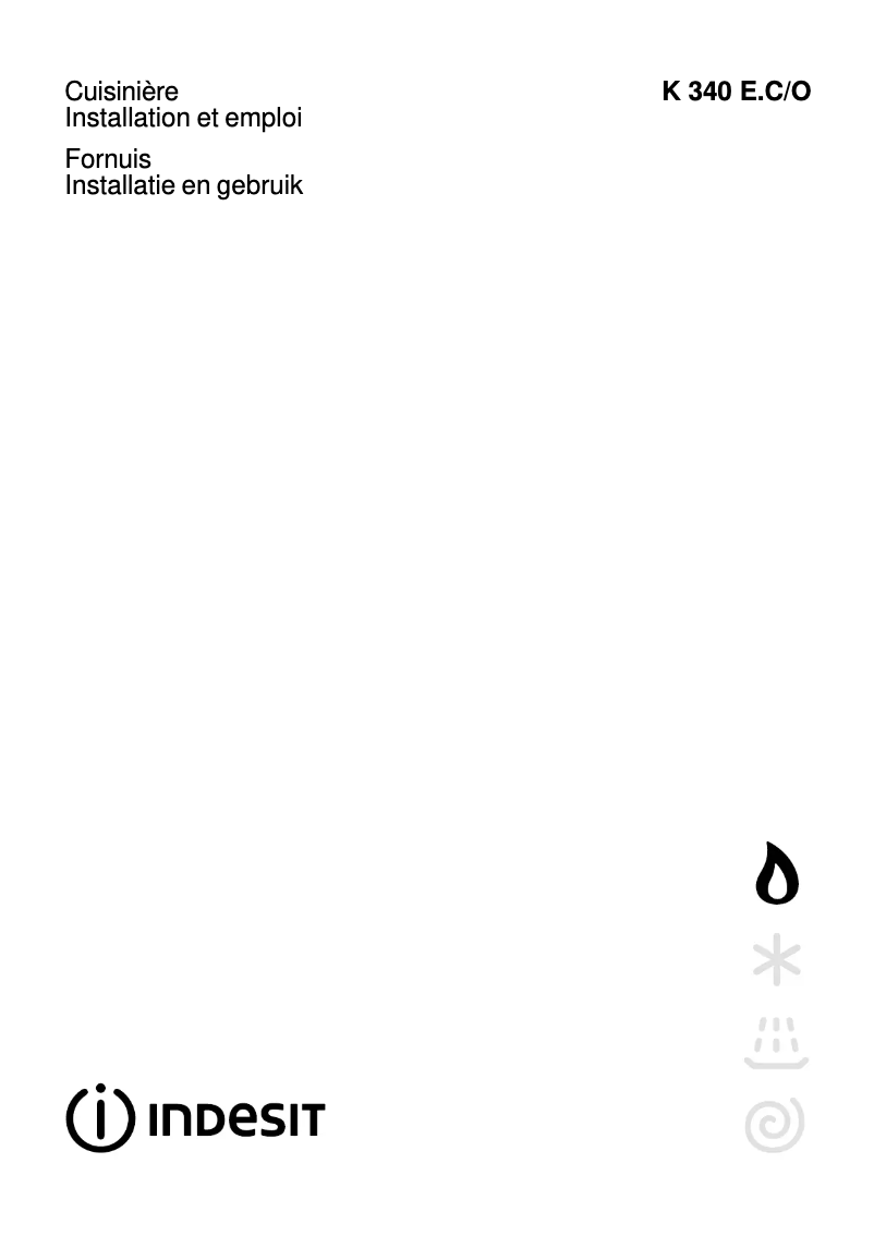 Página 1 del manual Manual de usuario Indesit K340 E.C(X)/O