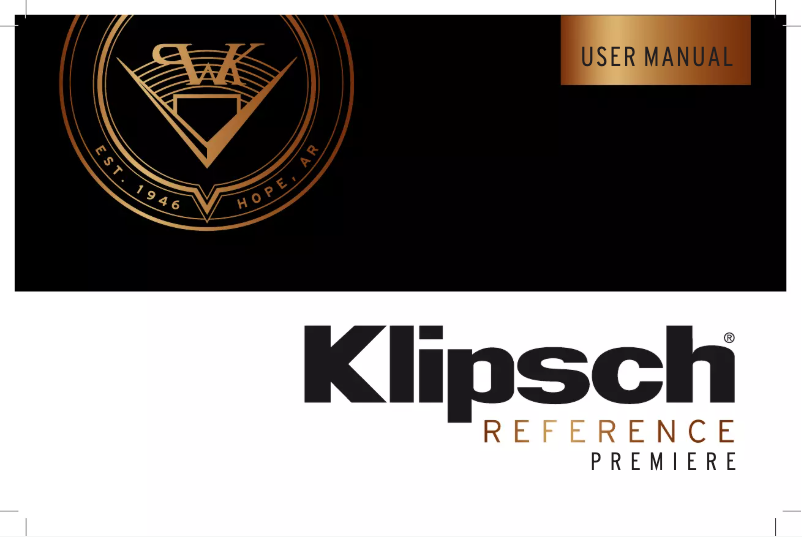 Página 1 del manual Manual de usuario Klipsch Reference Premiere RP-500SA