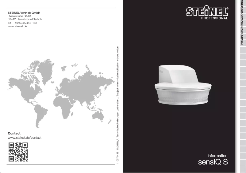 Imagen de la primera página del manual del dispositivo sensIQ S