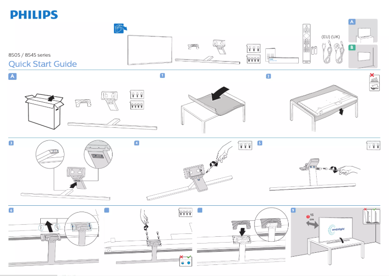 Página 1 del manual Guía de inicio rápido Philips 58PUS8545