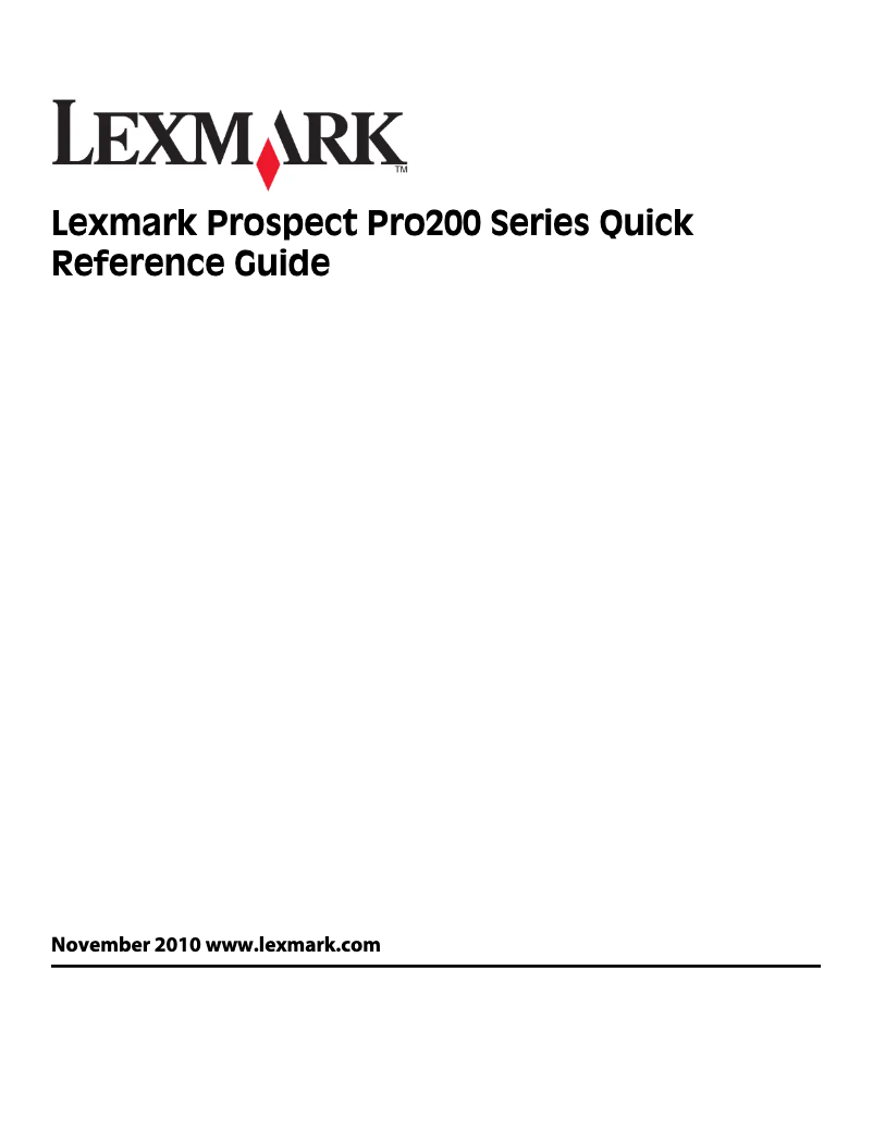 Imagen de la primera página del manual del dispositivo Prospect Pro208