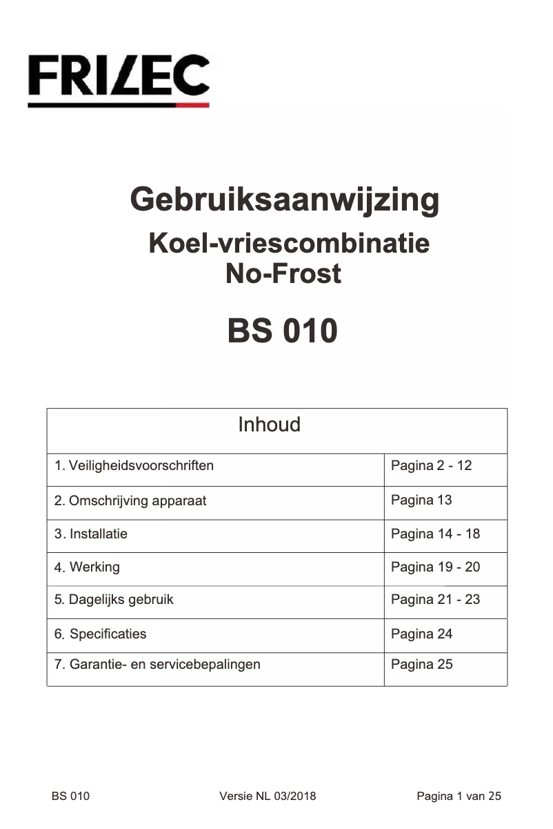 Imagen de la primera página del manual del dispositivo BS010