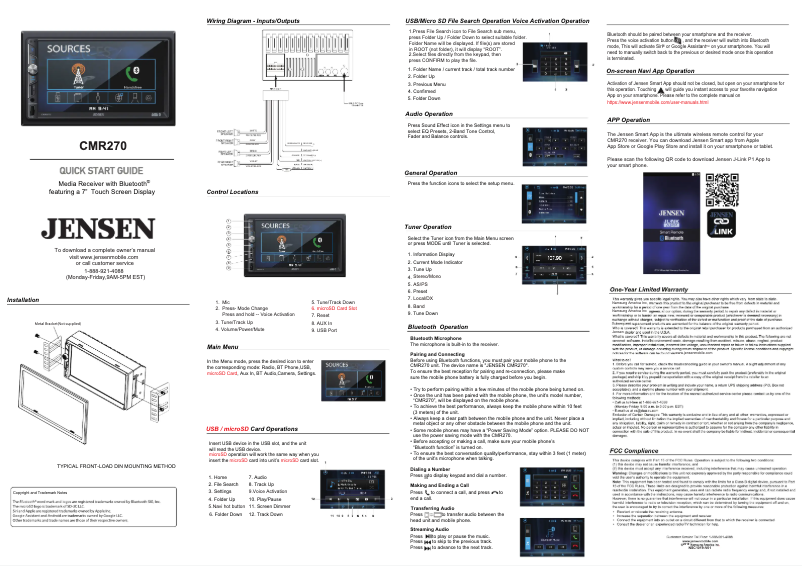 Imagen de la primera página del manual del dispositivo CMR270