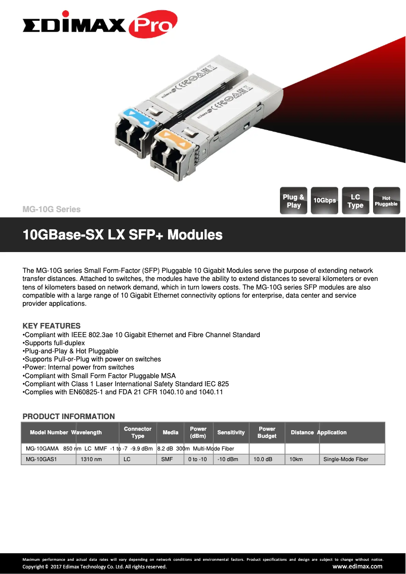 Página nº 1 - Manual de usuario Edimax MG-10G