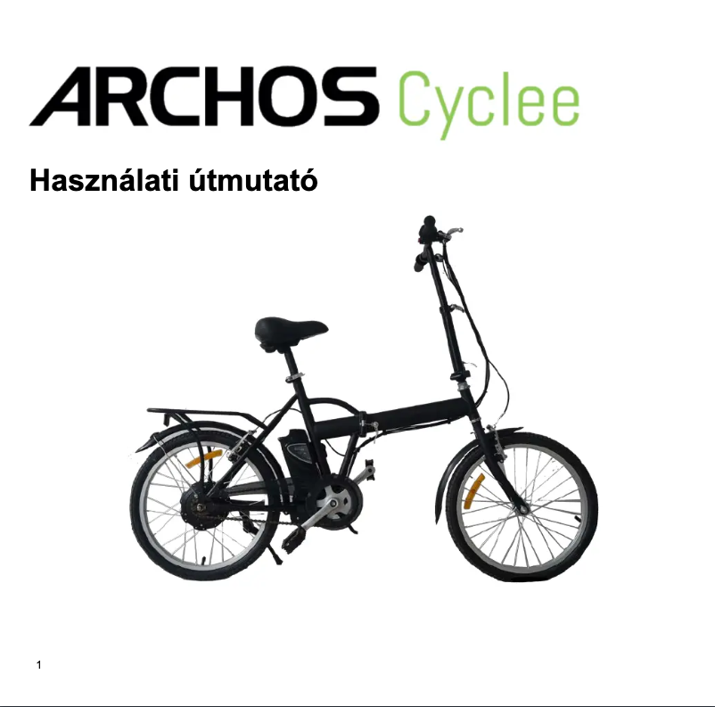 Imagen de la primera página del manual del dispositivo Cyclee