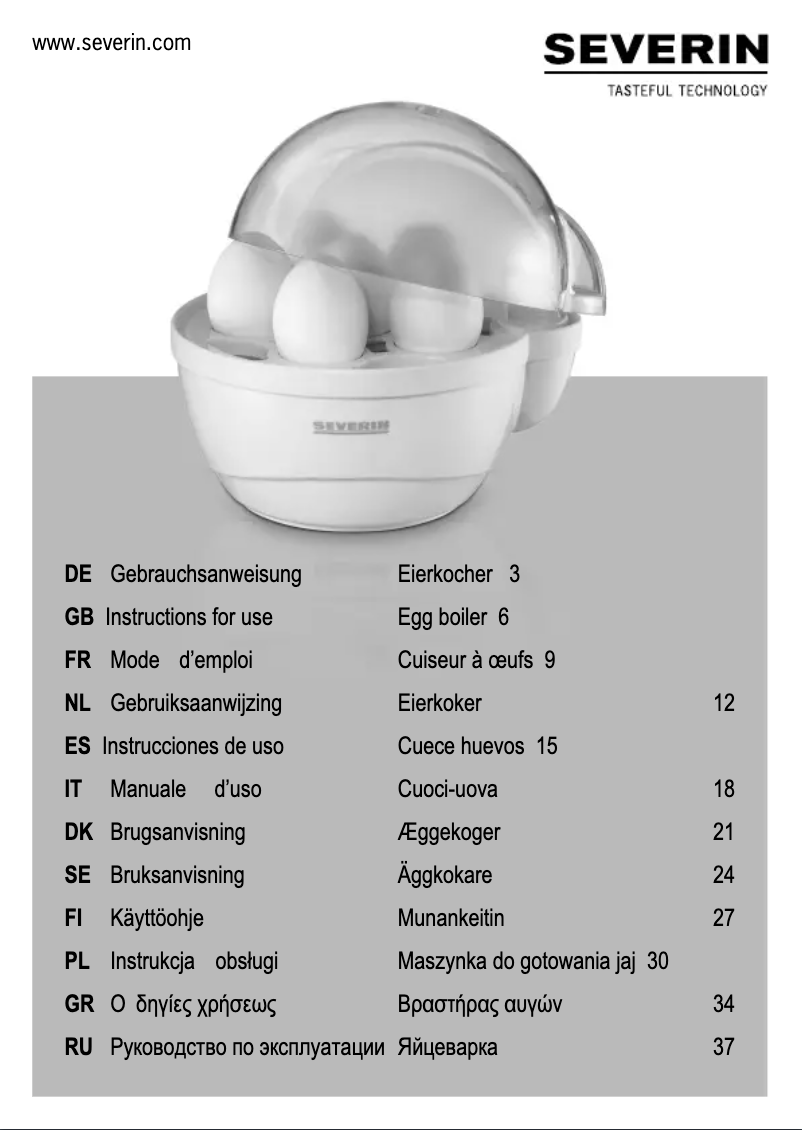 Página nº 1 - Manual de usuario Severin EK 3051