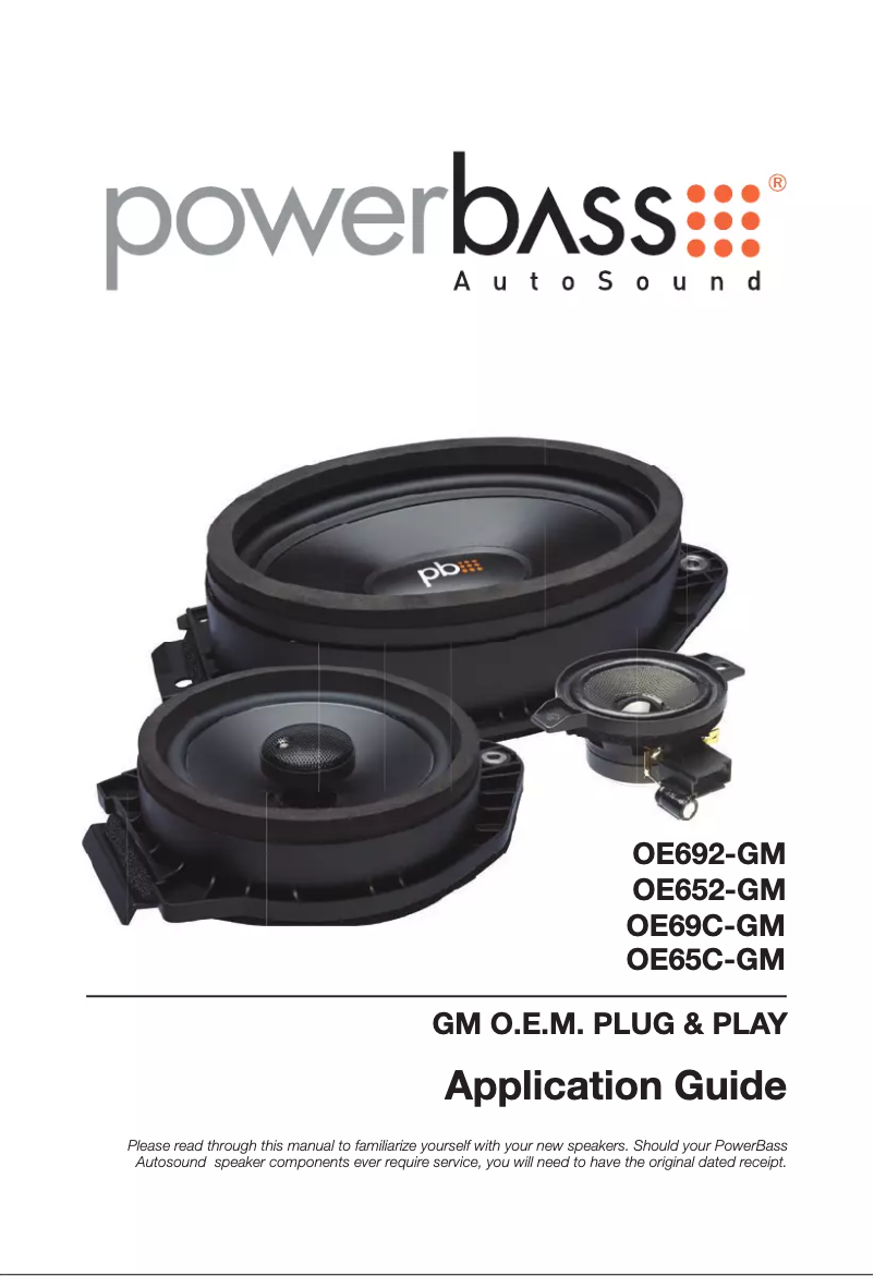 Página 1 del manual Manual de usuario PowerBass OE692-GM