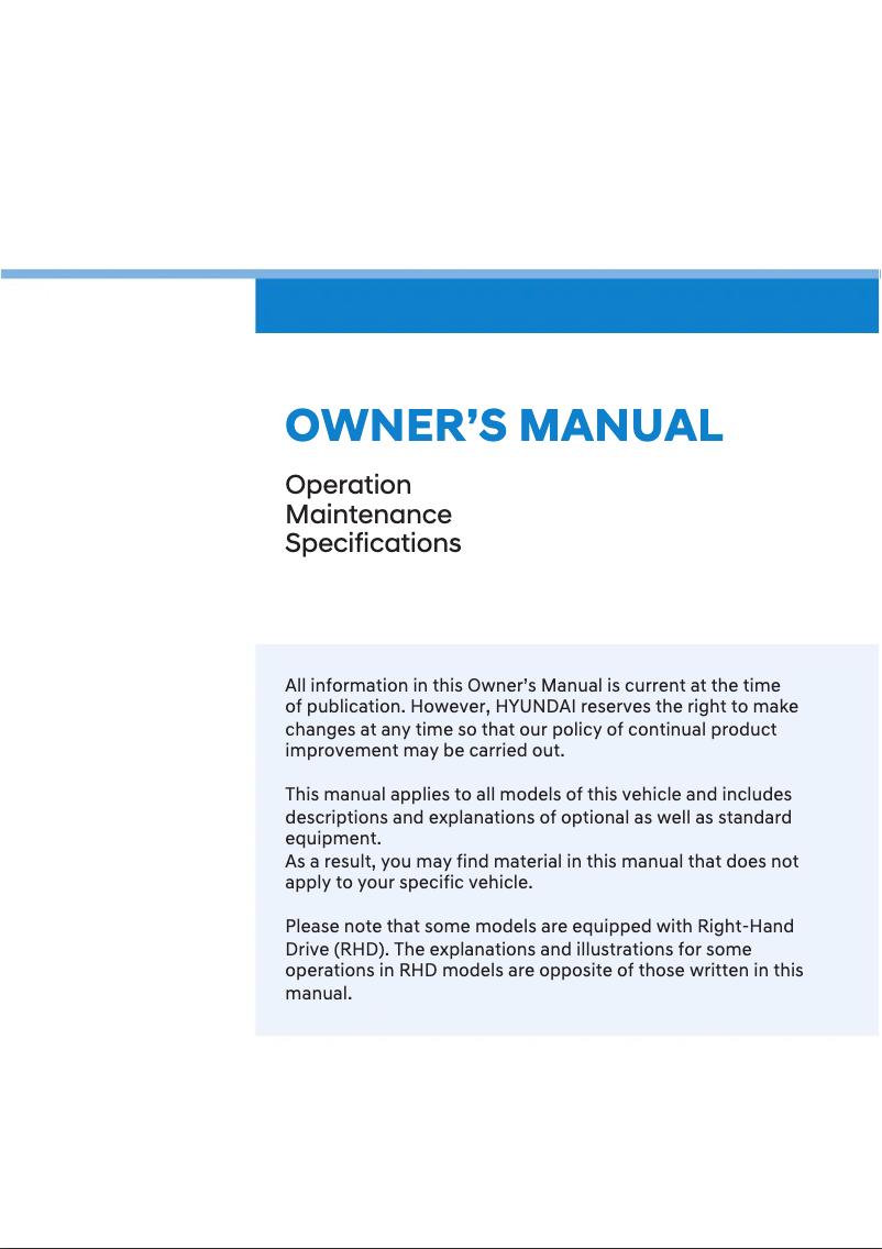 Imagen de la primera página del manual del dispositivo Kona (2022)