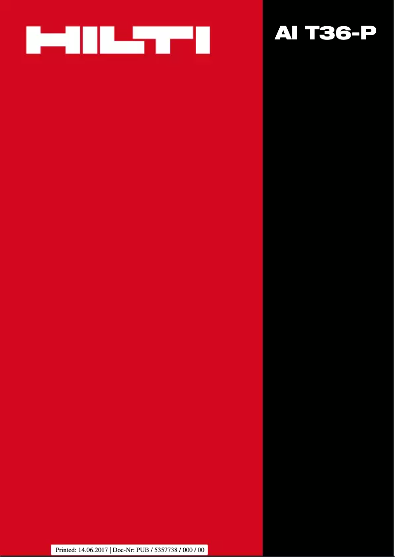 Página nº 1 - Manual de usuario Hilti AI T43-P
