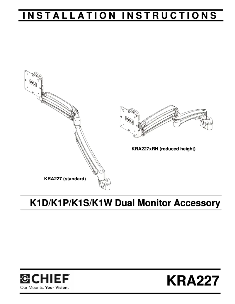 Página 1 del manual Manual de usuario Chief KRA227