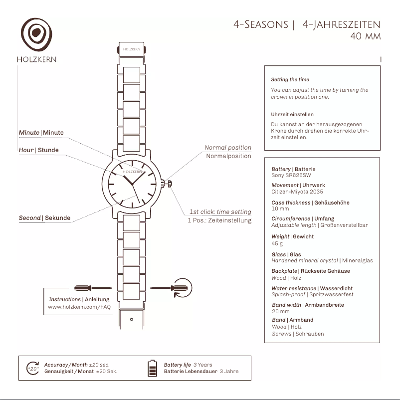 Página 1 del manual Manual de usuario Holzkern Frühlingsabend