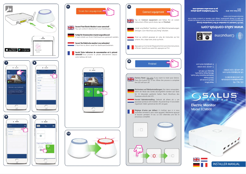 Imagen de la primera página del manual del dispositivo ECM600