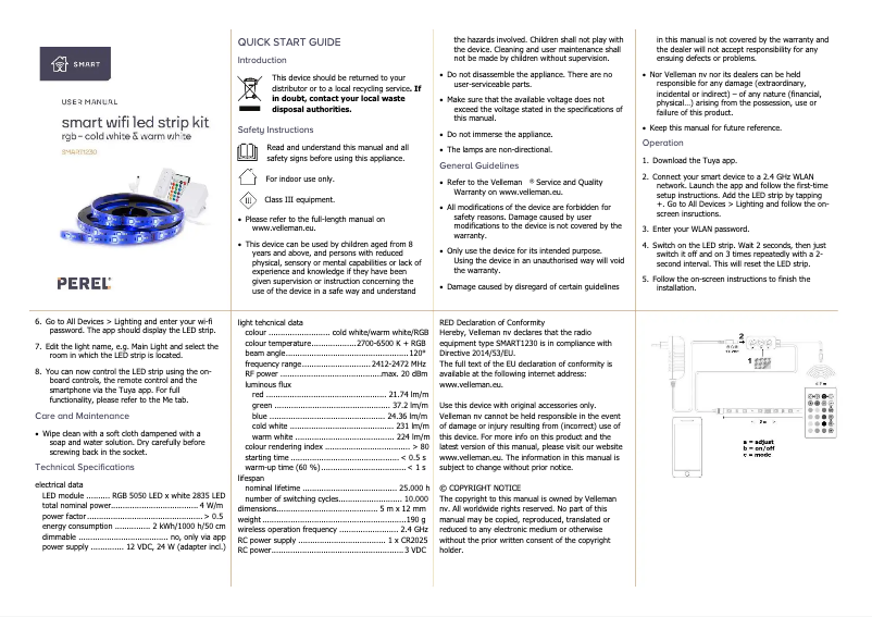 Página 1 del manual Manual de usuario Perel SMART1230