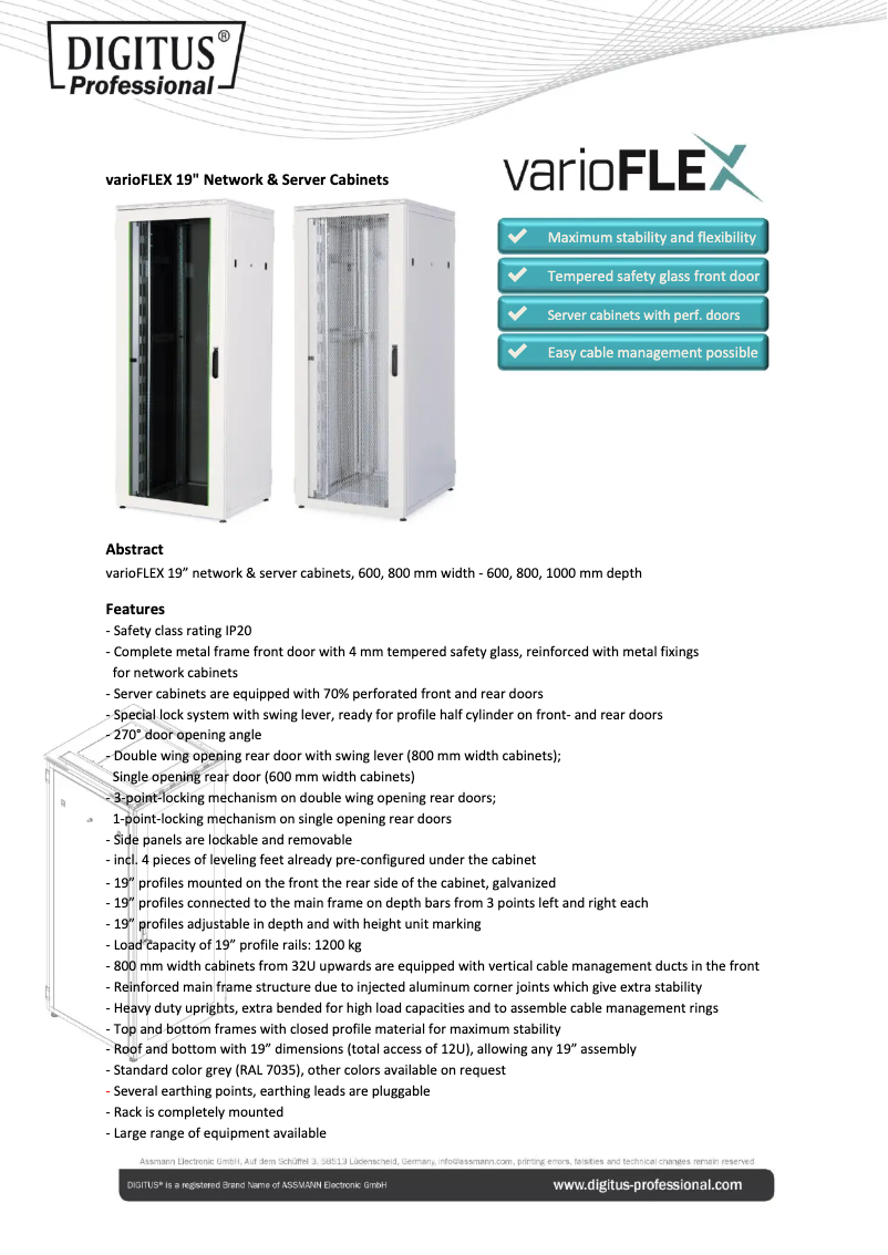 Imagen de la primera página del manual del dispositivo DN-19 42U-8/10-V