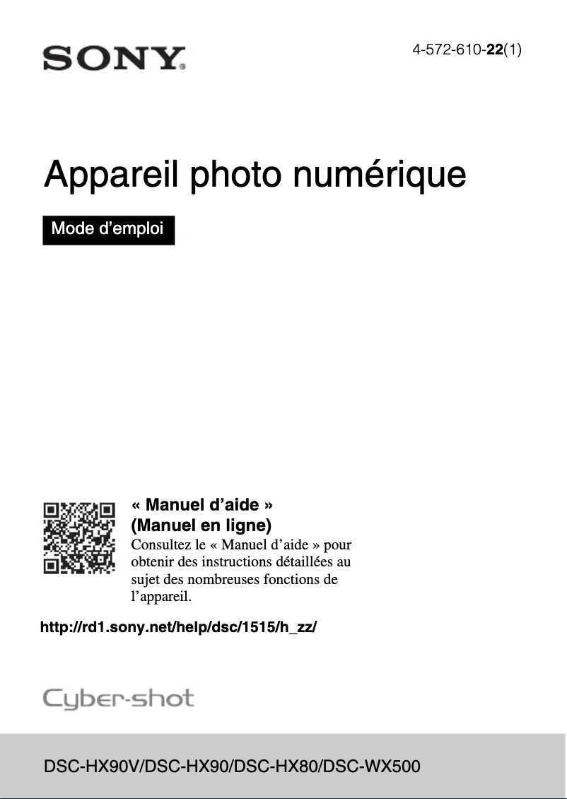 Página 1 del manual Manual de usuario Sony Cybershot DSC-HX90