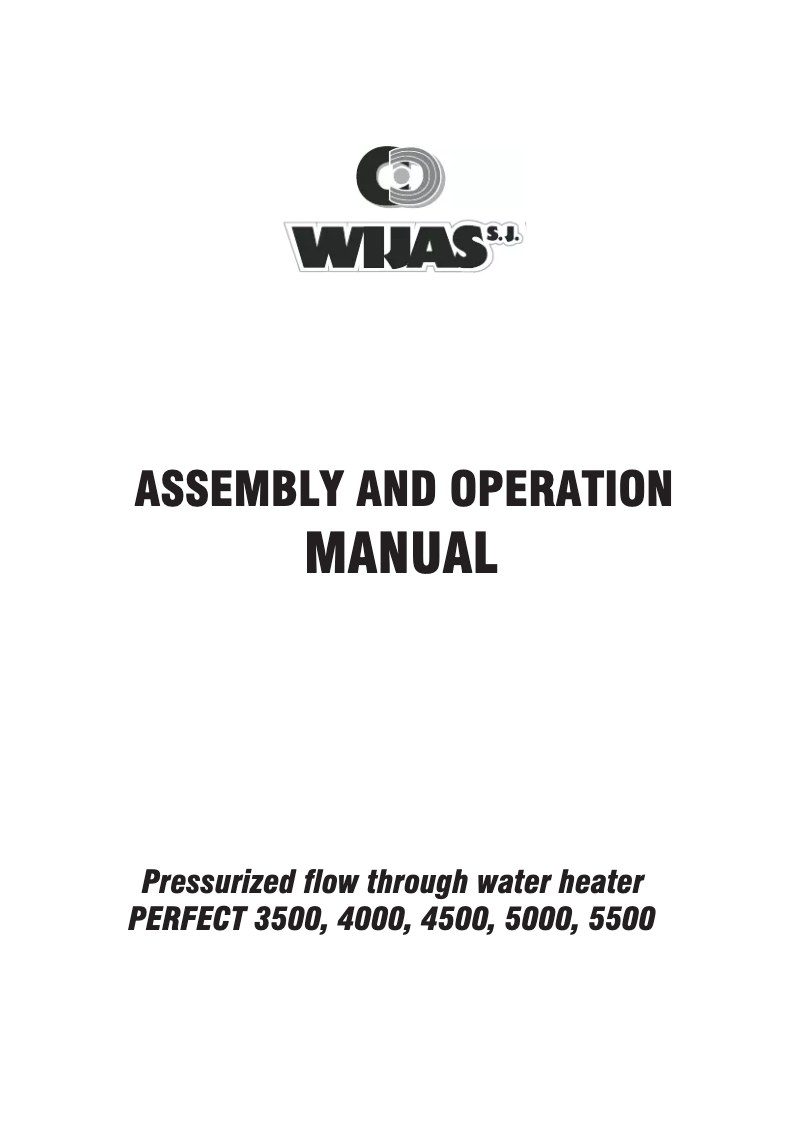 Página 1 del manual Manual de usuario Wijas Perfect 4000
