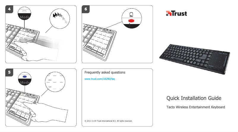 Imagen de la primera página del manual del dispositivo Tacto