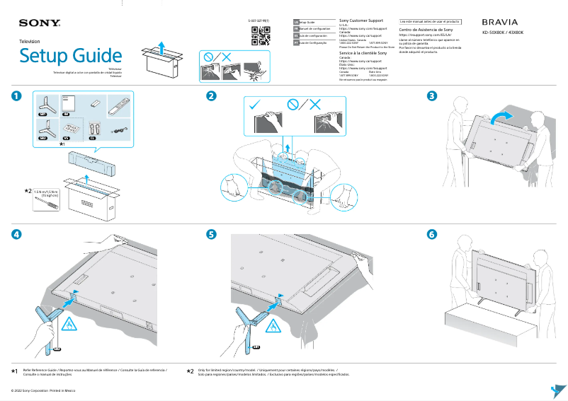 Imagen de la primera página del manual del dispositivo KD-50X80K