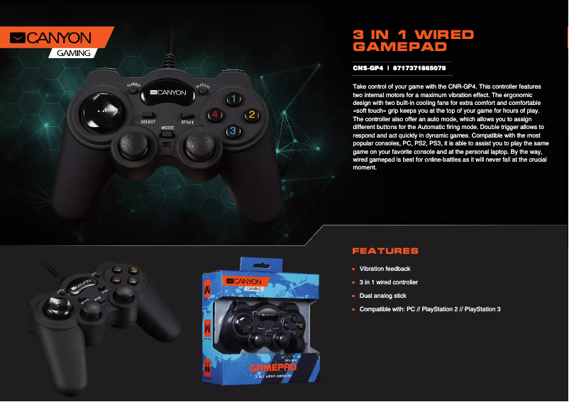 Imagen de la primera página del manual del dispositivo CNS-GP4