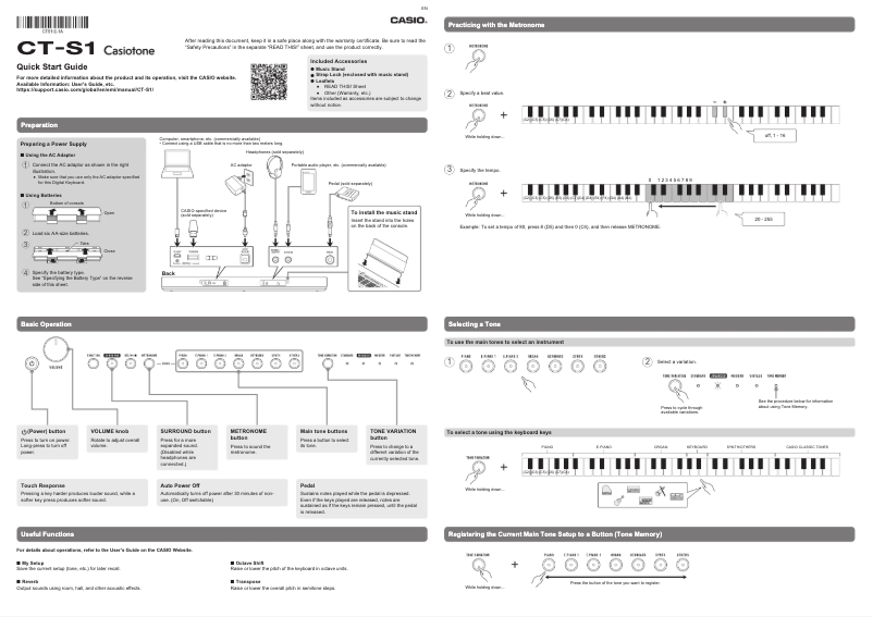 Imagen de la primera página del manual del dispositivo CT-S1