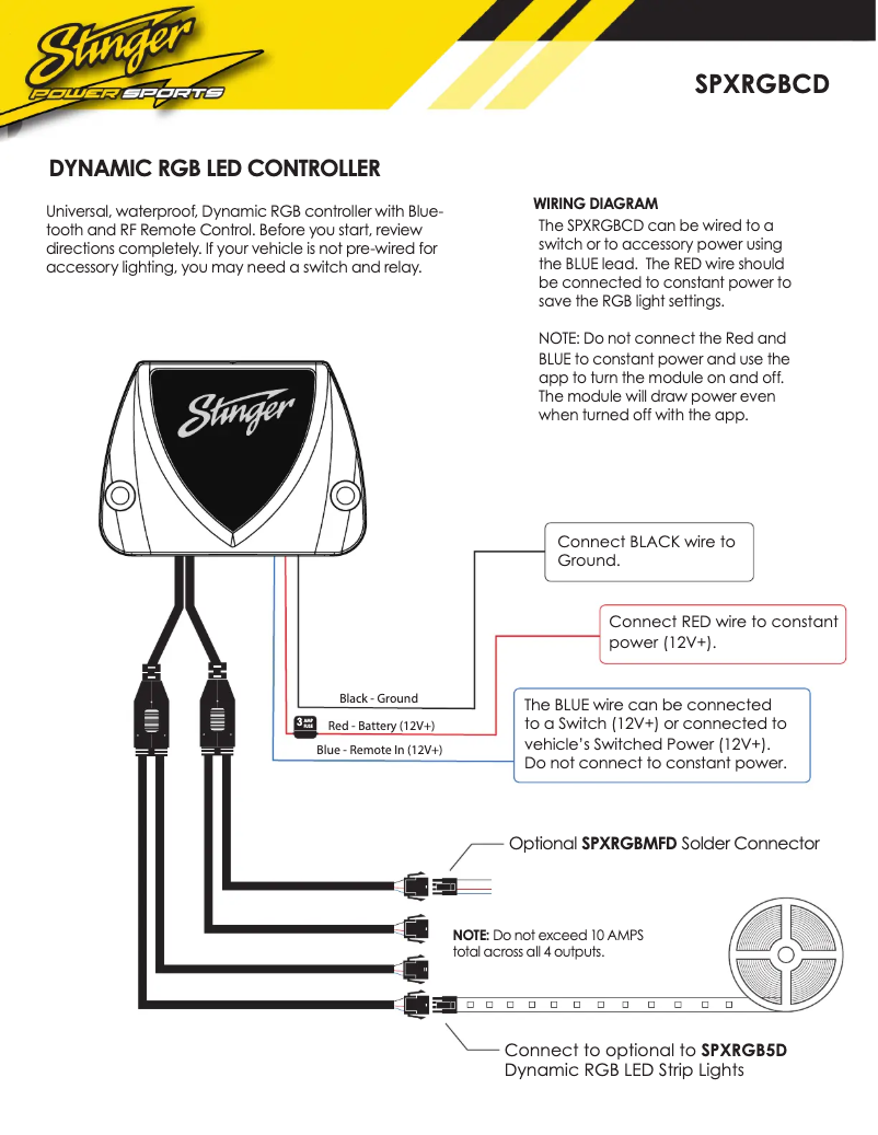 Imagen de la primera página del manual del dispositivo SPXRGBCD