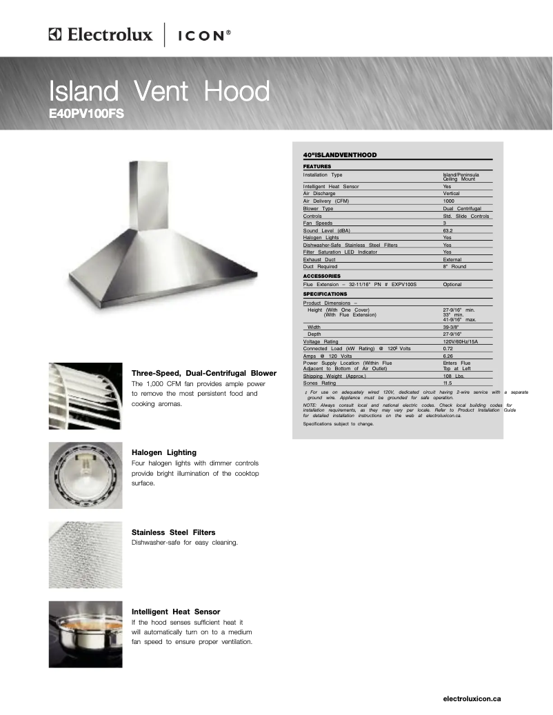 Imagen de la primera página del manual del dispositivo E40PV100FS