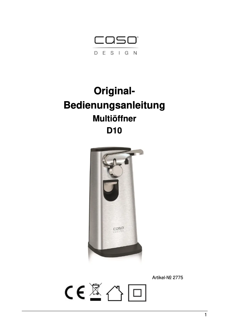 Imagen de la primera página del manual del dispositivo D10