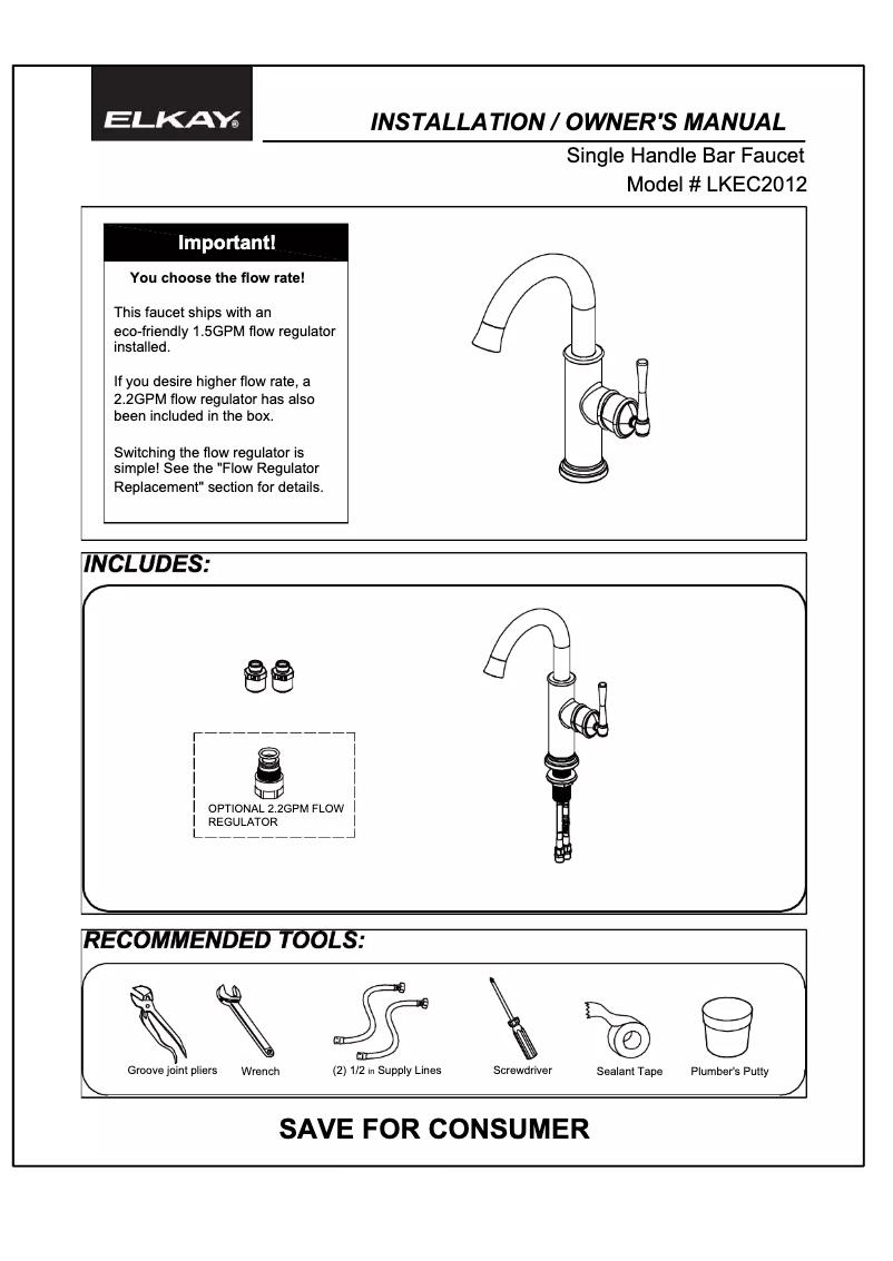 Imagen de la primera página del manual del dispositivo LKEC2012LS